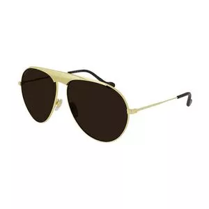 Óculos De Sol Aviador<BR>- Dourado & Preto<BR>- Gucci