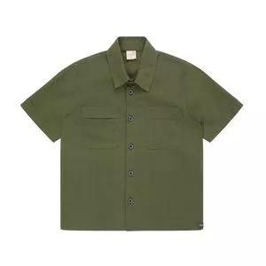 Camisa Com Recortes<BR>- Verde Militar