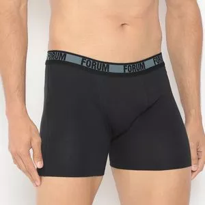Cueca Boxer Com Recortes<BR>- Preta & Azul<BR>- Forum Underwear