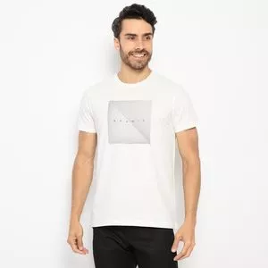 Camiseta Aramis®<BR>- Off White & Preta