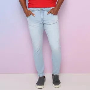 Calça Jeans Paul Slim Estonada<BR> - Azul Claro<BR> - Forum