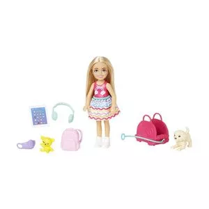 Barbie® Family Refreshed Chelsea Em Viagem<BR>- 16,2x14,5x4,5cm<BR>- Mattel