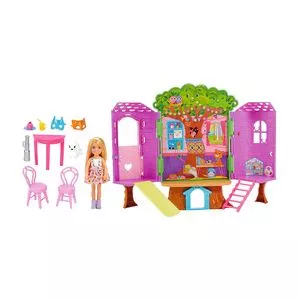 Barbie® Family Chelsea Casa Na Árvore<BR>- 27x34,5x8,1cm<BR>- Mattel