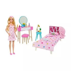 Barbie® Quarto Dos Sonhos<BR>- 32,5x39,5x8,8cm<BR>- Mattel