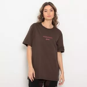 Camiseta Approve®<BR>- Marrom Escuro & Pink