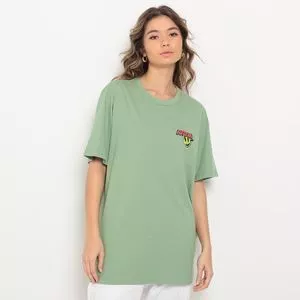 Camiseta Approve®<BR>- Verde Claro & Vermelha