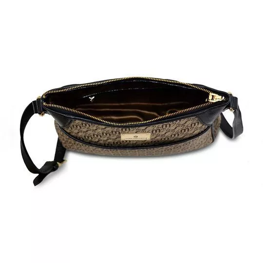 Bolsa Transversal Em Couro- Preta - PRIVALIA - O outlet online de