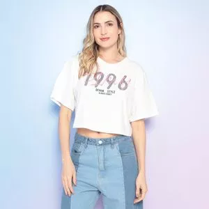 Cropped 1996<BR>- Off White & Cinza<BR>- Dimy