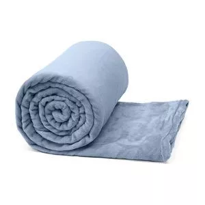 Manta Flannel Confort King Size<BR>- Azul<BR>- 260x280cmR