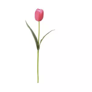 Botão De Tulipa Artificial<BR>- Rosa<BR>- 47cm