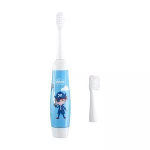 Escova De Dentes Elétrica Pirata<BR>- Branca & Azul<BR>- 3Pçs<BR>- Chicco