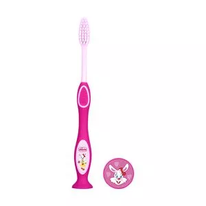 Escova De Dentes Coelhinho<BR>- Rosa & Pink<BR>- 3 a 6 anos<BR>- Chicco
