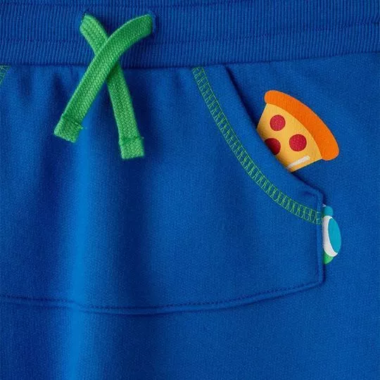 Conjunto De Loungewear Masculino Com Estampa De Pizza E Calças