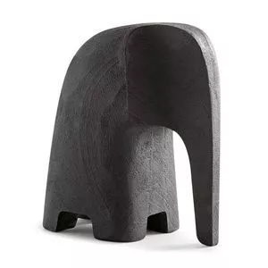 Escultura Elefante<BR>- Preta<BR>- 18x9x17cm<BR>- Mart