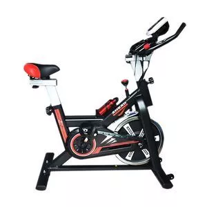 Bicicleta Spinning<BR>- Preta & Vermelha<BR>- 90x30x120cm