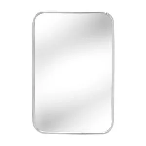 Espelho Com Moldura<BR>- Prateado<BR>- 70x50x2cm<BR>- Mabruk