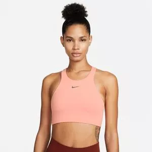 Top Nike Yoga Dri-Fit Alate Curve<BR>- Laranja Claro