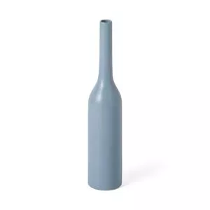Vaso Decorativo Em Cerâmica<BR>- Azul Claro<BR>- 23xØ5cm