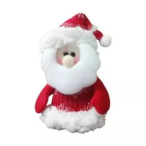 Papai Noel Decorativo Paris<BR>- Vermelho & Branco<BR>- 12cm<BR>- Niazitex