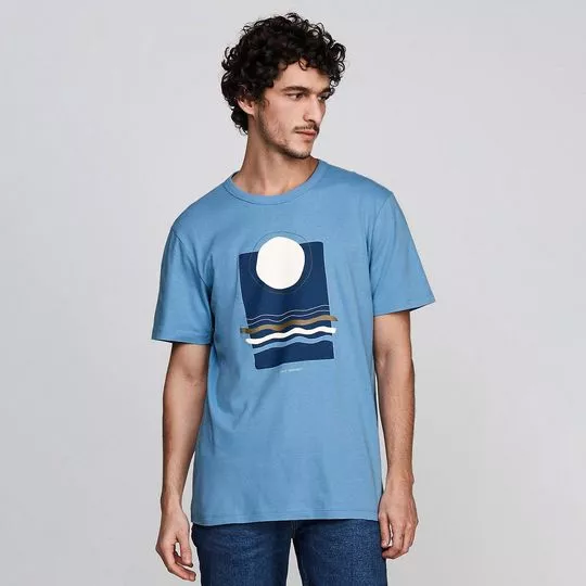 Camiseta Brasil- Branca & Azul- Enfim - PRIVALIA - O outlet online de moda  Nº1 no Brasil