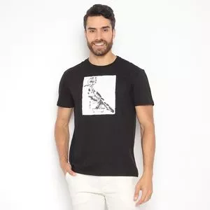 Camiseta Pica Pau Arvore<BR>- Preta & Branca