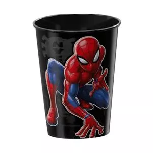 Copo Spider-Man®<BR>- Preto & Vermelho<BR>- 320ml<BR>- Plasutil