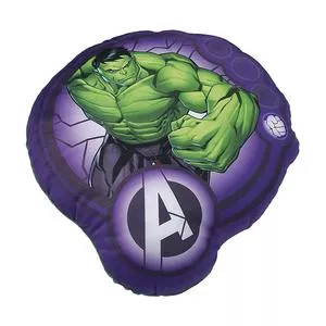 Almofada Avengers®<BR>- Verde & Roxa<BR>- 38x40cm<BR>- Lepper