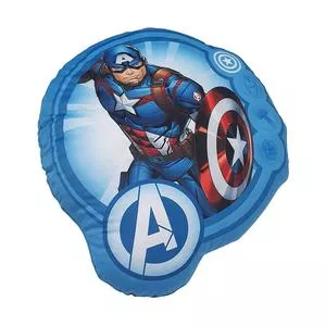 Almofada Avengers®<BR>- Azul & Branca<BR>- 38x40cm<BR>- Lepper