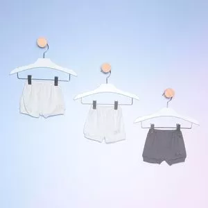 Kit De Shorts Com Termocolantes<BR>- 3Pçs<BR>- Bicho-Molhado