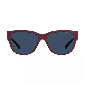 Óculos De Sol Arredondado<BR>- Bordô & Azul Escuro<BR>- Polaroid