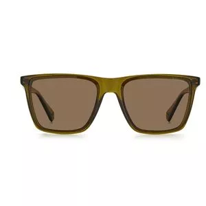 Óculos De Sol Aviador<BR>- Verde Militar & Bege Escuro<BR>- Polaroid