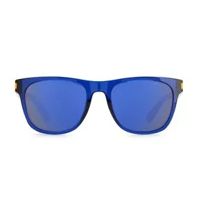 Óculos De Sol Retangular<BR>- Azul & Amarelo<BR>- Polaroid