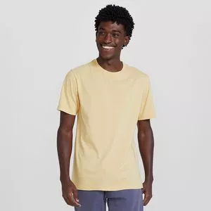 Camiseta Lisa<BR>- Amarelo Claro