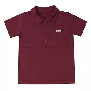 Camiseta Polo Lisa<BR>- Bordô<BR>- Le Bhua