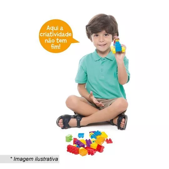 Jogo De Blocos De Montar Tand- Amarelo & Roxo- 80Pçs- Toyster - PRIVALIA -  O outlet online de moda Nº1 no Brasil