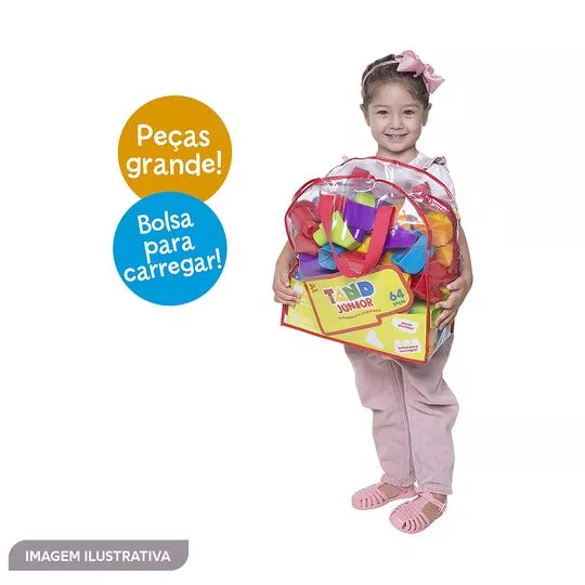 Jogo De Blocos De Montar Tand- Amarelo & Roxo- 80Pçs- Toyster - PRIVALIA -  O outlet online de moda Nº1 no Brasil