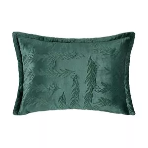Porta-Travesseiro Blend Elegance<BR>- Verde Escuro<BR>- 70x50cm