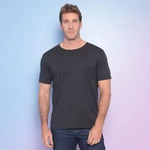 Camiseta Lisa<BR>- Cinza Escuro