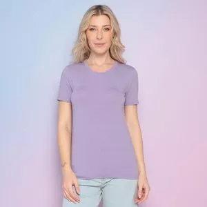 Camiseta Lisa<BR>- Lilás