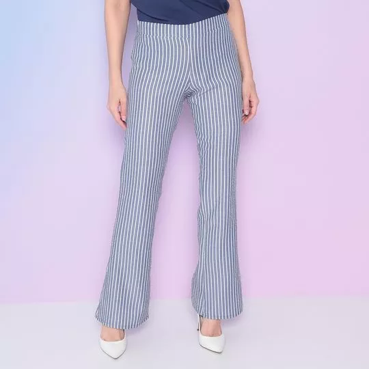 Cal a Pantalona Listrada Azul Branca PRIVALIA O outlet