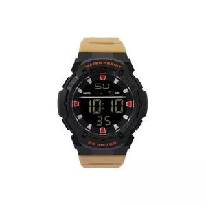 Relógio Digital TG30012<BR>- Preto & Bege<BR>- Tuguir