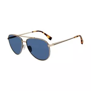 Óculos De Sol Aviador<BR>- Azul & Dourado