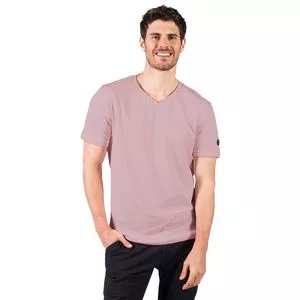 Camiseta Com Tag<BR>- Rosê<BR>- Polo Match