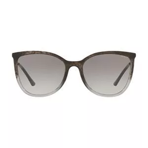 Óculos De Sol Arredondado<BR>- Cinza & Preto<BR>- Grazi Massafera