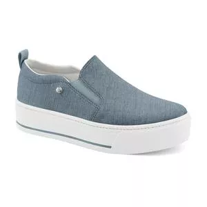 Slip On Jeans<BR>- Azul