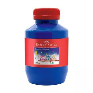 Guache<BR>- Azul<BR>- 250ml<BR>- Faber Castell