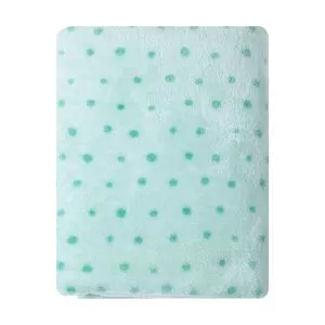 Cobertor Poá<BR>- Verde & Verde Claro<BR>- 90x110cm