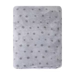 Cobertor Poá<BR>- Cinza Claro & Cinza<BR>- 90x110cm