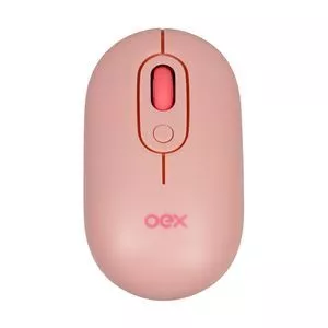 Mouse Retrô Sem Fio<BR>- Rosa<BR>- 7x5x12cm<BR>- Wireless - Bluetooth<BR>- Oex