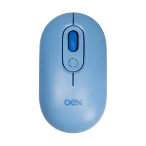 Mouse Retrô Sem Fio<BR>- Azul<BR>- 7x5x12cm<BR>- Wireless - Bluetooth<BR>- Oex